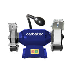 Carbatec Wide Stone Bench Grinder - With LED Light - GR-W150H
